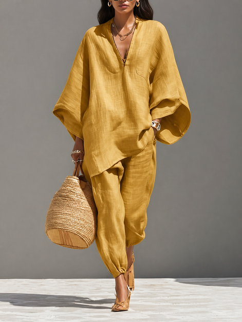 Relaxed Linen Lounge Set