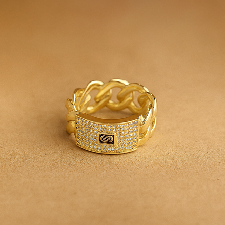 14K Gold Cuban Link Ring