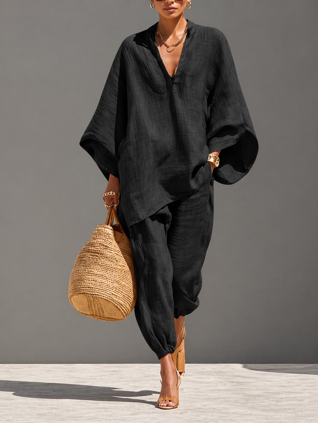 Relaxed Linen Lounge Set