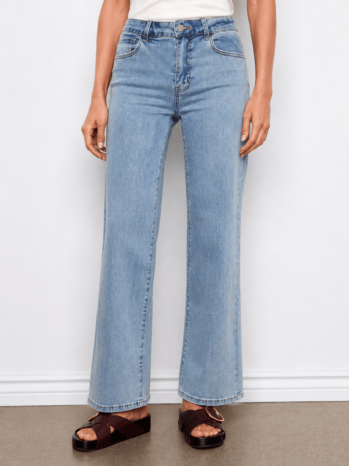 Chloe Wide Leg Jeans - Light Blue