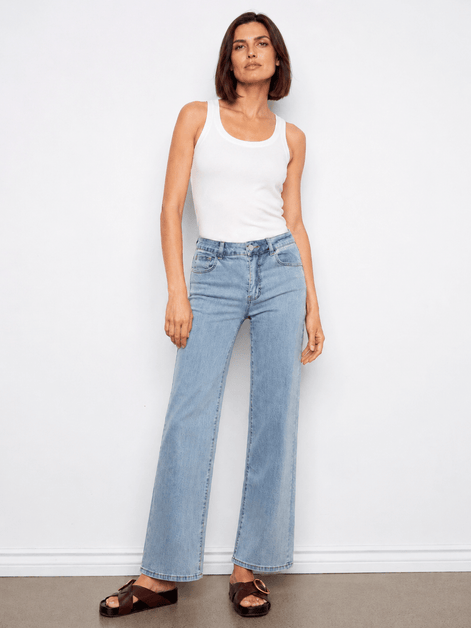 Chloe Wide Leg Jeans - Light Blue