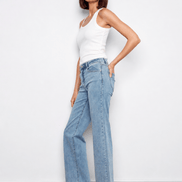 Chloe Wide Leg Jeans - Light Blue