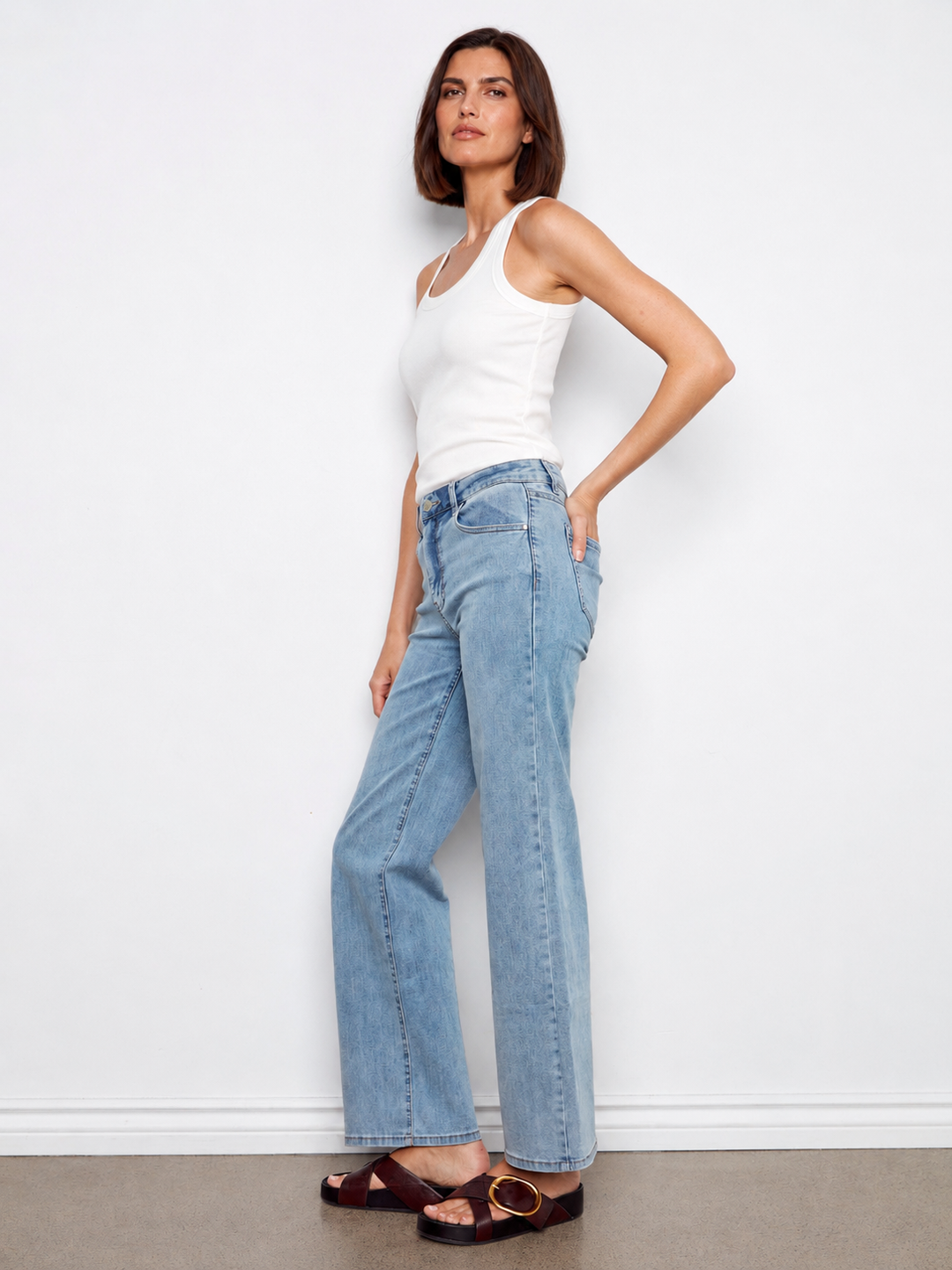 Chloe Wide Leg Jeans - Light Blue