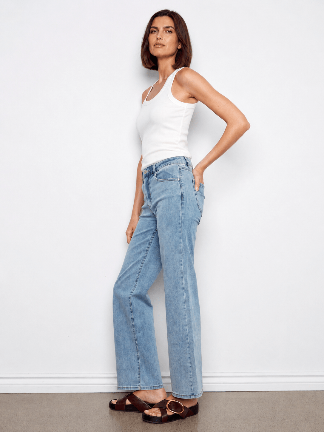 Chloe Wide Leg Jeans - Light Blue