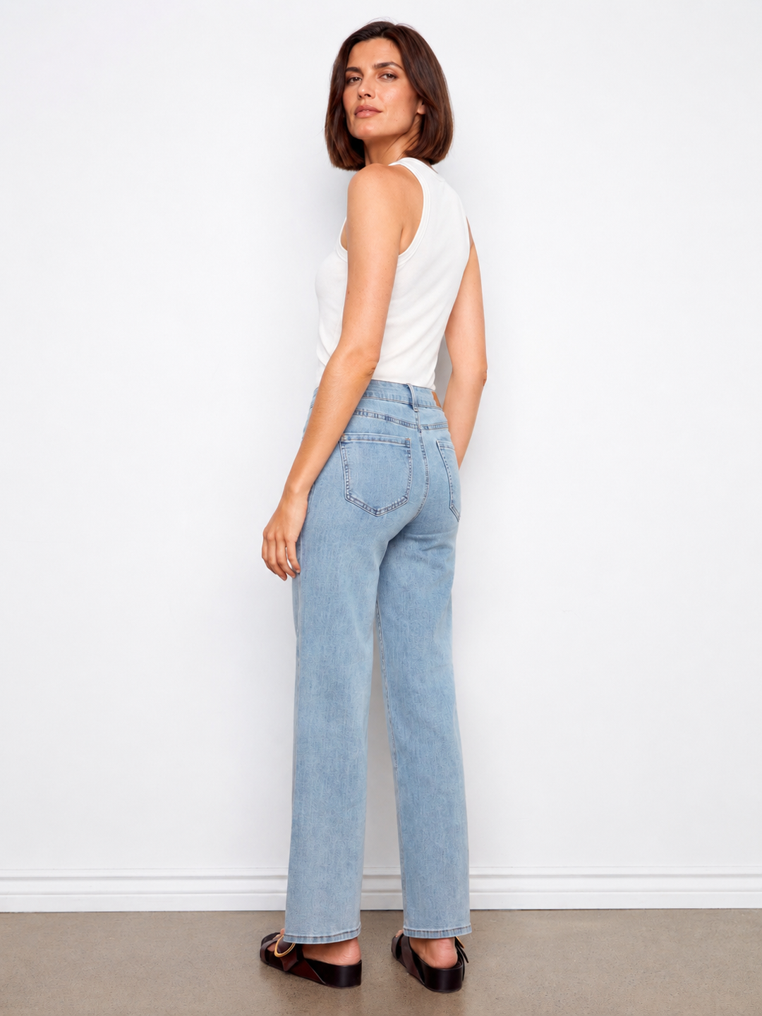 Chloe Wide Leg Jeans - Light Blue