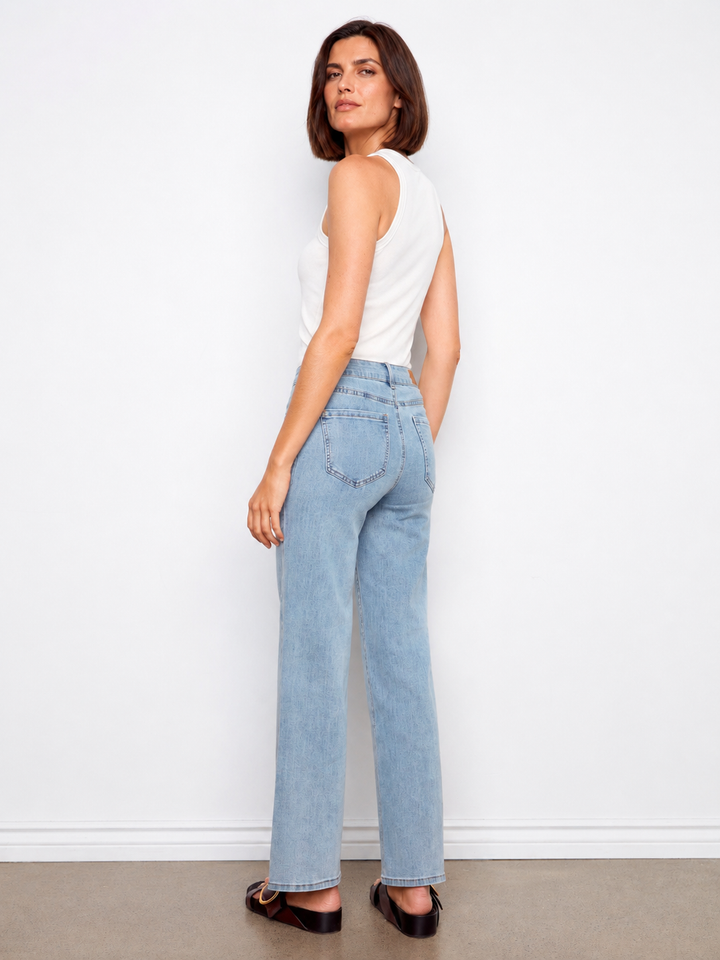 Chloe Wide Leg Jeans - Light Blue