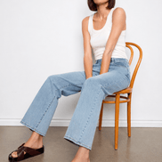 Chloe Wide Leg Jeans - Light Blue