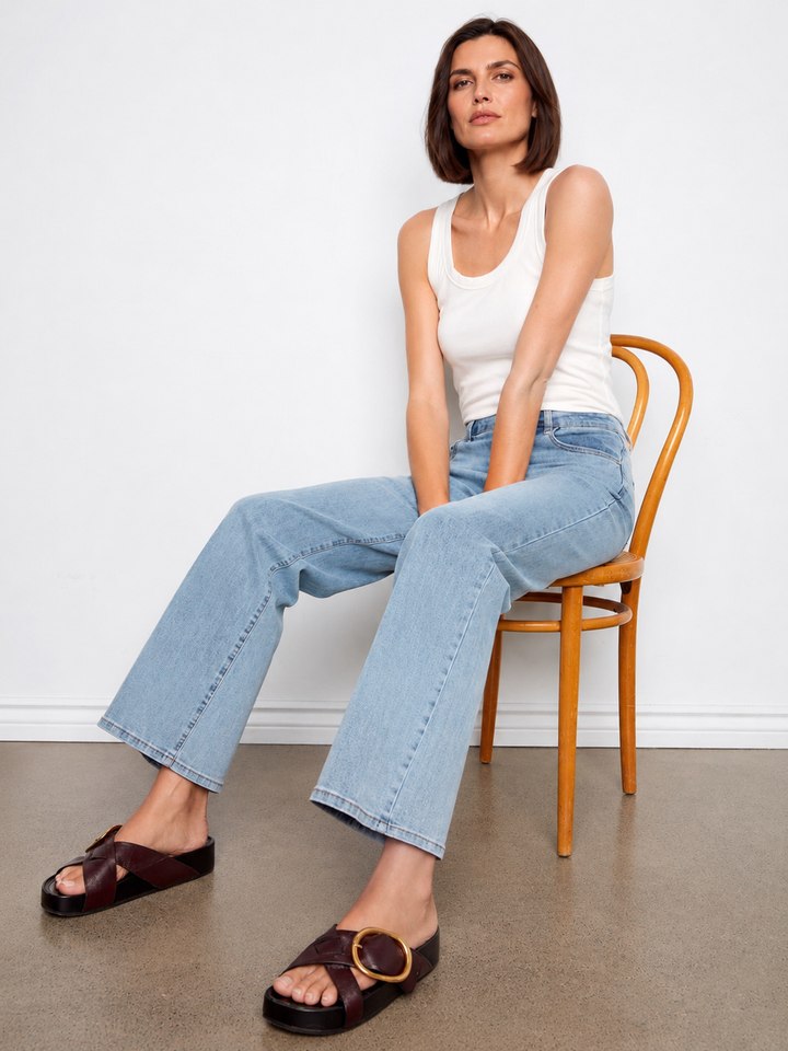 Chloe Wide Leg Jeans - Light Blue