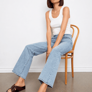 Chloe Wide Leg Jeans - Light Blue