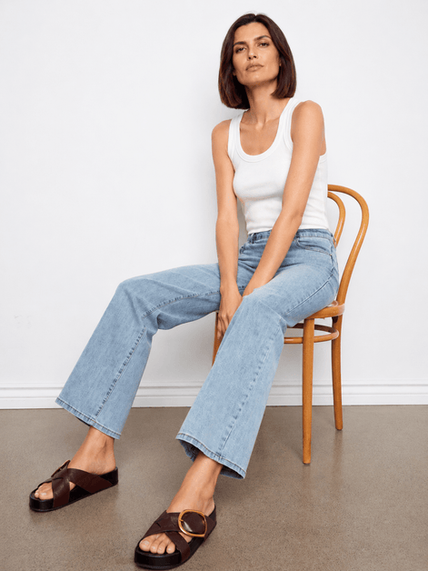 Chloe Wide Leg Jeans - Light Blue