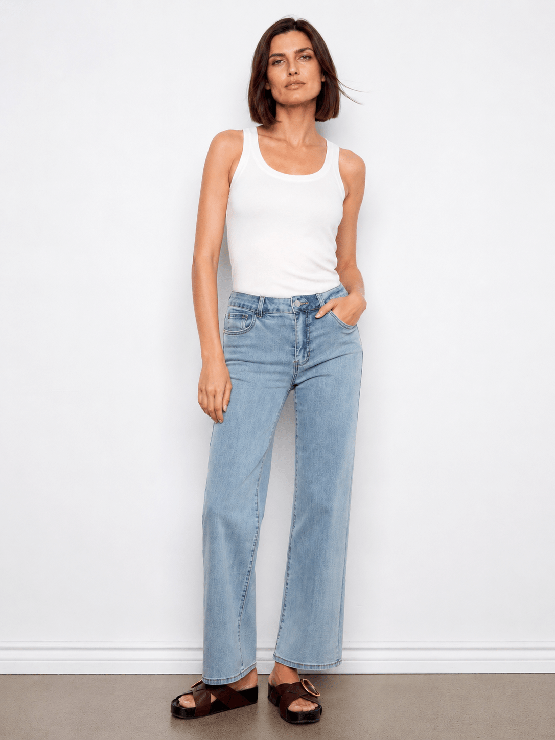 Chloe Wide Leg Jeans - Light Blue