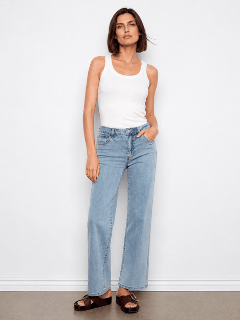Chloe Wide Leg Jeans - Light Blue