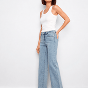 Chloe Wide Leg Jeans - Light Blue