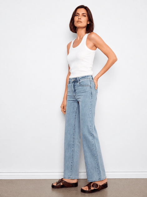 Chloe Wide Leg Jeans - Light Blue