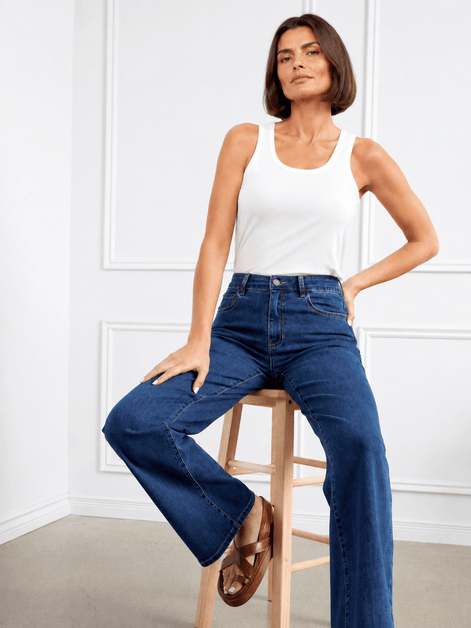 Chloe Wide Leg Jeans - Indigo