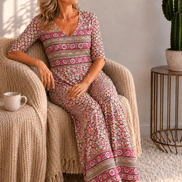 Chic V-Neck Wide-Leg Jumpsuit