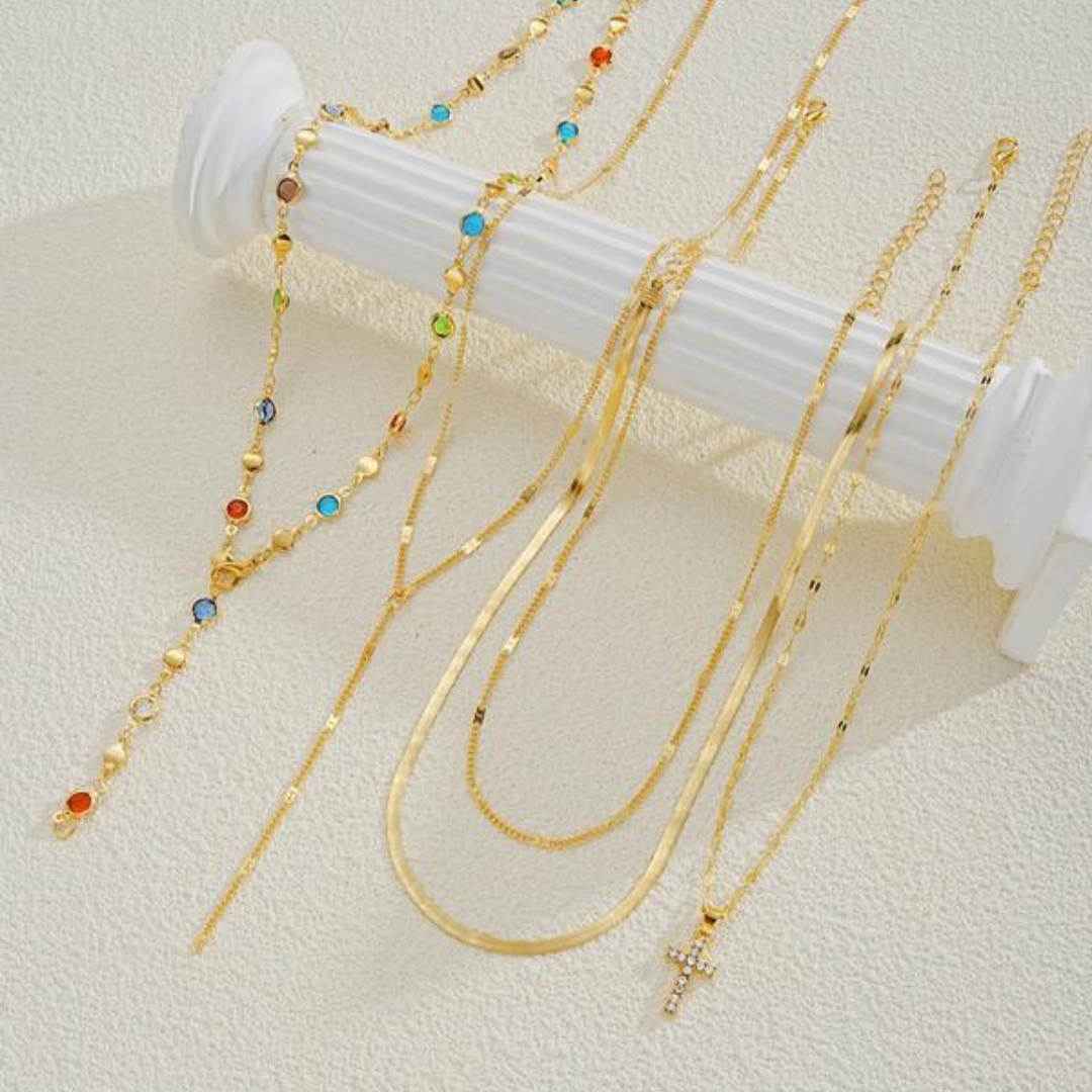 5 PCS Dainty Cross Necklace