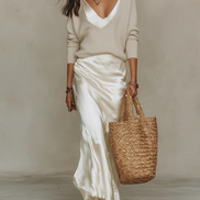 Solène Slip Dress & Knit Set