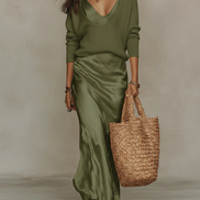 Solène Slip Dress & Knit Set