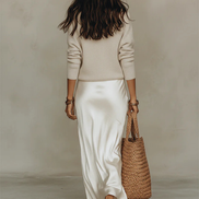 Solène Slip Dress & Knit Set