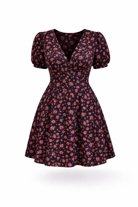 Floral V-Neck Dress