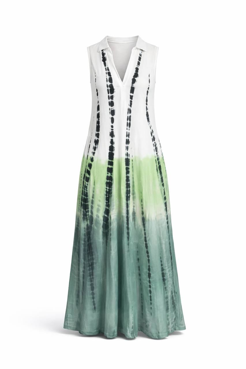 Abstract Flow Printed Maxi Dress