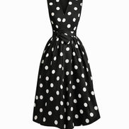 Polka Chic Wrap Midi Dress