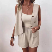 Sleeveless Two-Piece Set