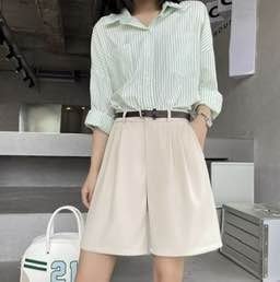 High-Waisted Casual Shorts