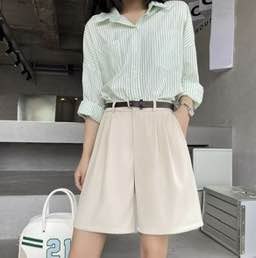 High-Waisted Casual Shorts