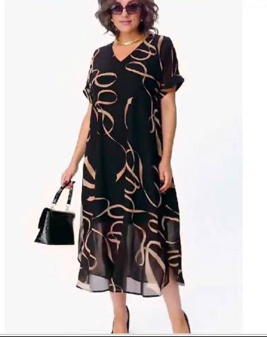 Elegant Flow Midi Dress