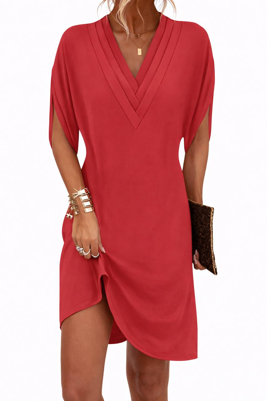 Flowy V-Neck Mini Dress