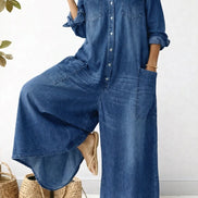 Denim Relaxed Fit Jumpsuit