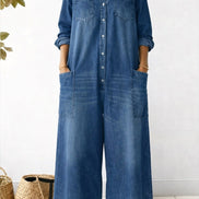 Denim Relaxed Fit Jumpsuit