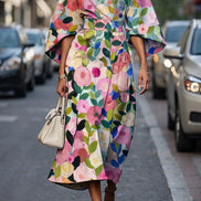 Moxlan Elegant Floral Dress