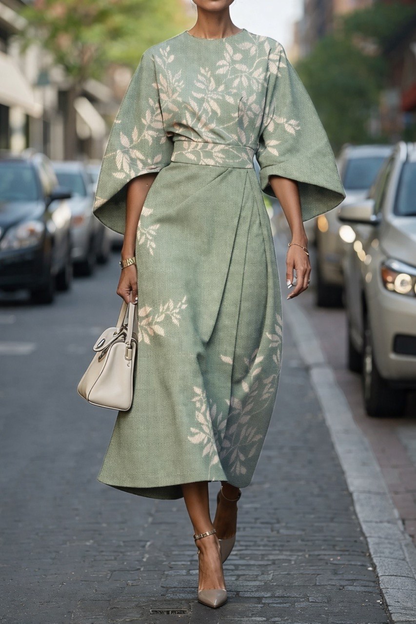 Moxlan Elegant Floral Dress