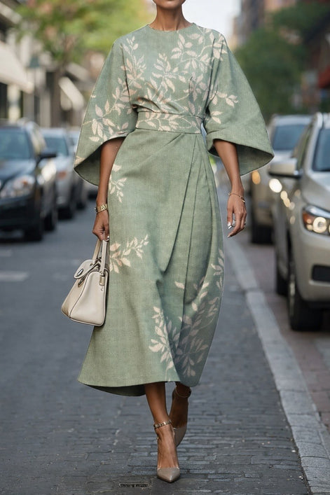 Moxlan Elegant Floral Dress