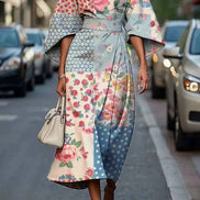 Moxlan Elegant Floral Dress