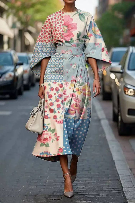Moxlan Elegant Floral Dress