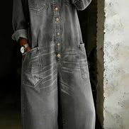 Denim Relaxed Fit Jumpsuit