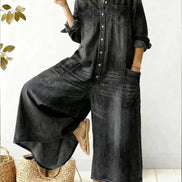 Denim Relaxed Fit Jumpsuit