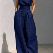 Linen Wide Leg Jumpsuit