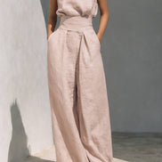 Linen Wide Leg Jumpsuit