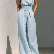 Linen Wide Leg Jumpsuit
