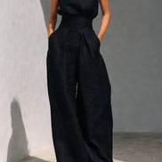 Linen Wide Leg Jumpsuit