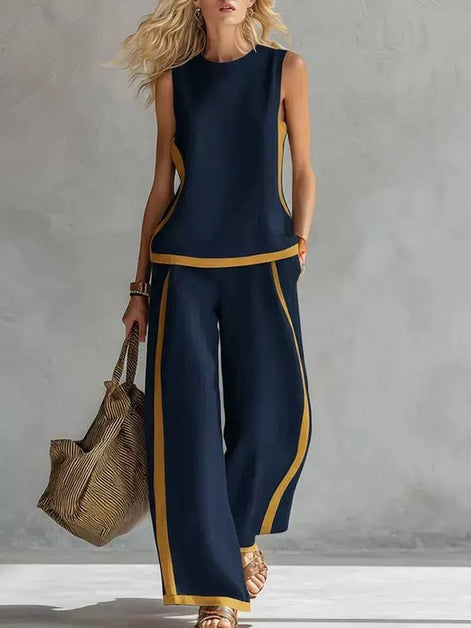Aurene Linen Two-Piece Outfit