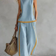 Aurene Linen Two-Piece Outfit