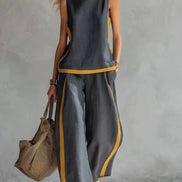Aurene Linen Two-Piece Outfit