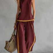 Aurene Linen Two-Piece Outfit