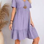 Feminine Tiered Mini Dress
